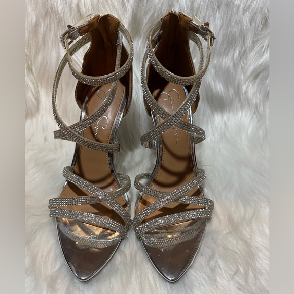 Jessica Simpson Silver Glamorous Heels - Picture 1 of 9